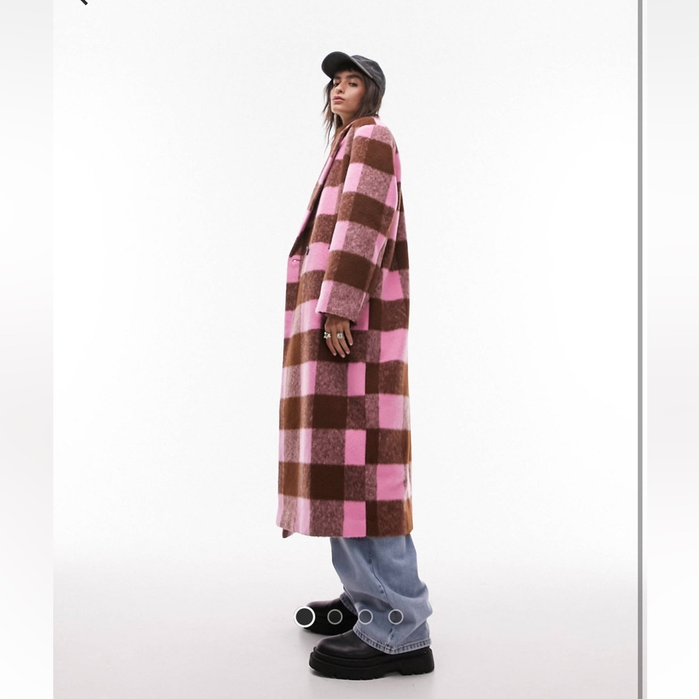Topshop brushed longline formal coat